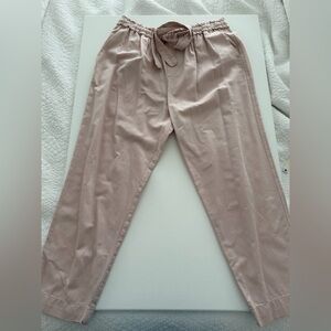 GAP Blush Elastic Waist Tie Pants